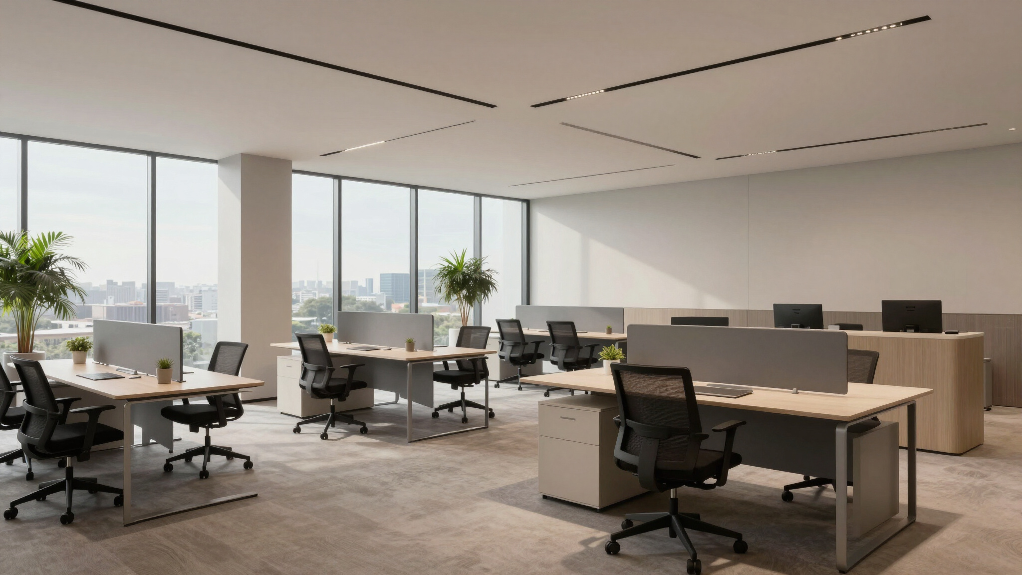 Office workspace with Sydney views
